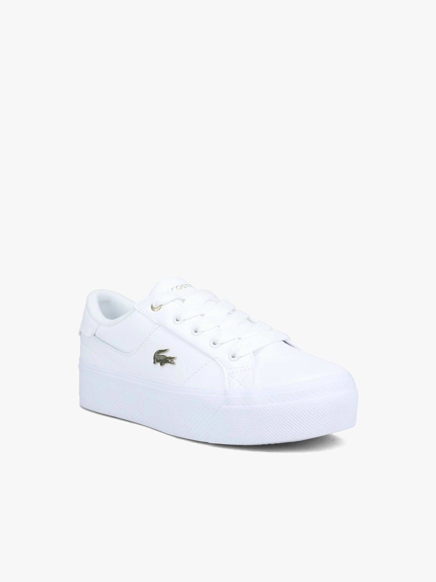 Pressure Dispersion Pods Fashionable Style Ziane Platform Wht Gold leather