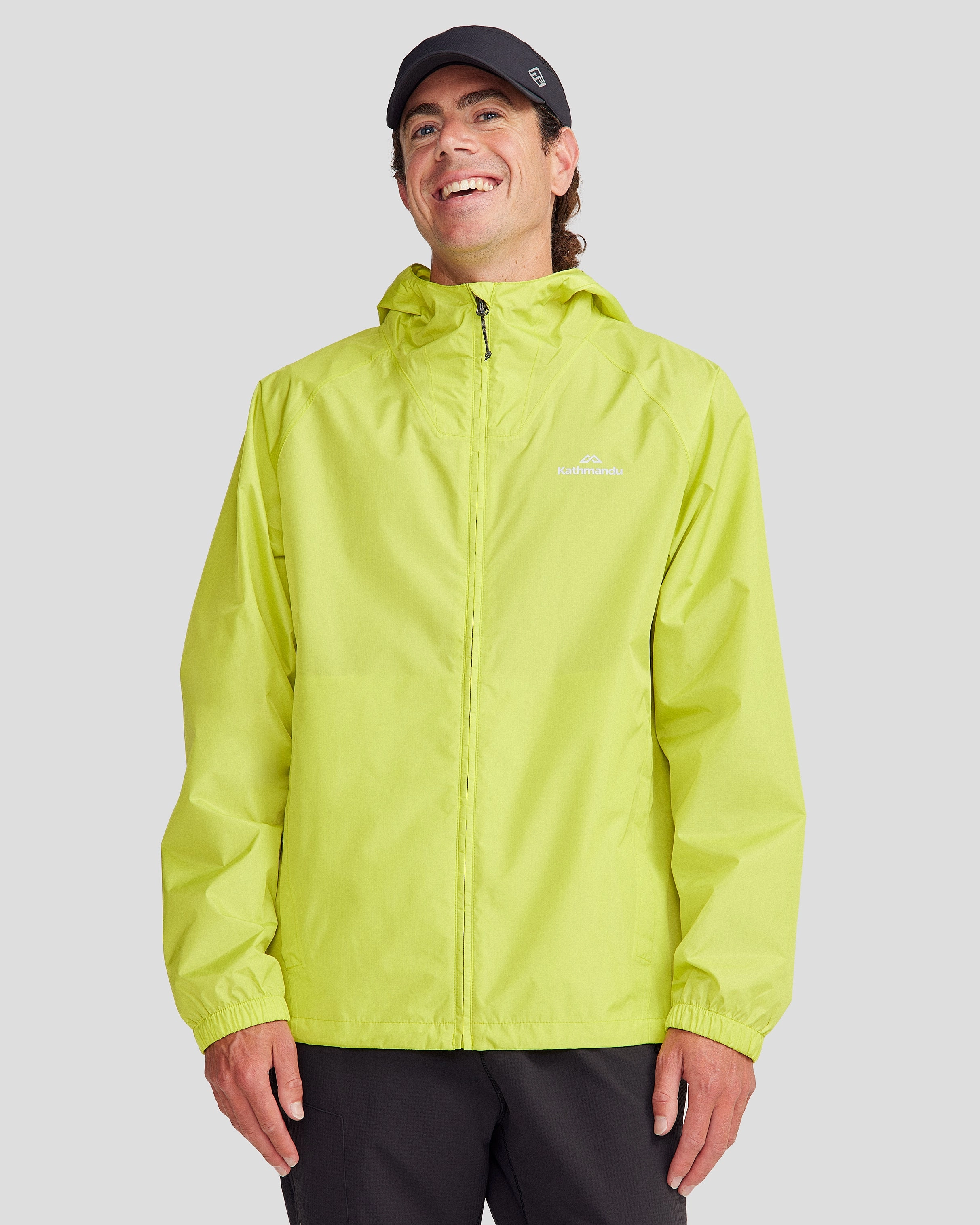 Durable Stitching Wardrobe Essential Pocket-it 2L Men's Rain Jacket v4 - Bright Moss