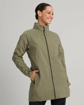 Subtle Color Tone Breathable Design Women's Trailhead Stretch 2.5-layer Rain Parka - Beech