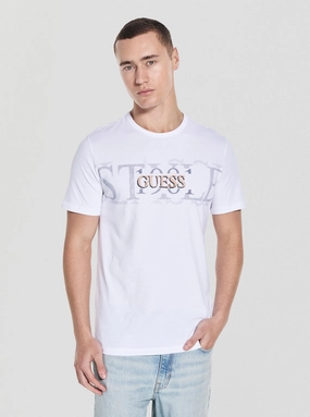AthleisureInspired Eco White Guess Chest Box T-Shirt