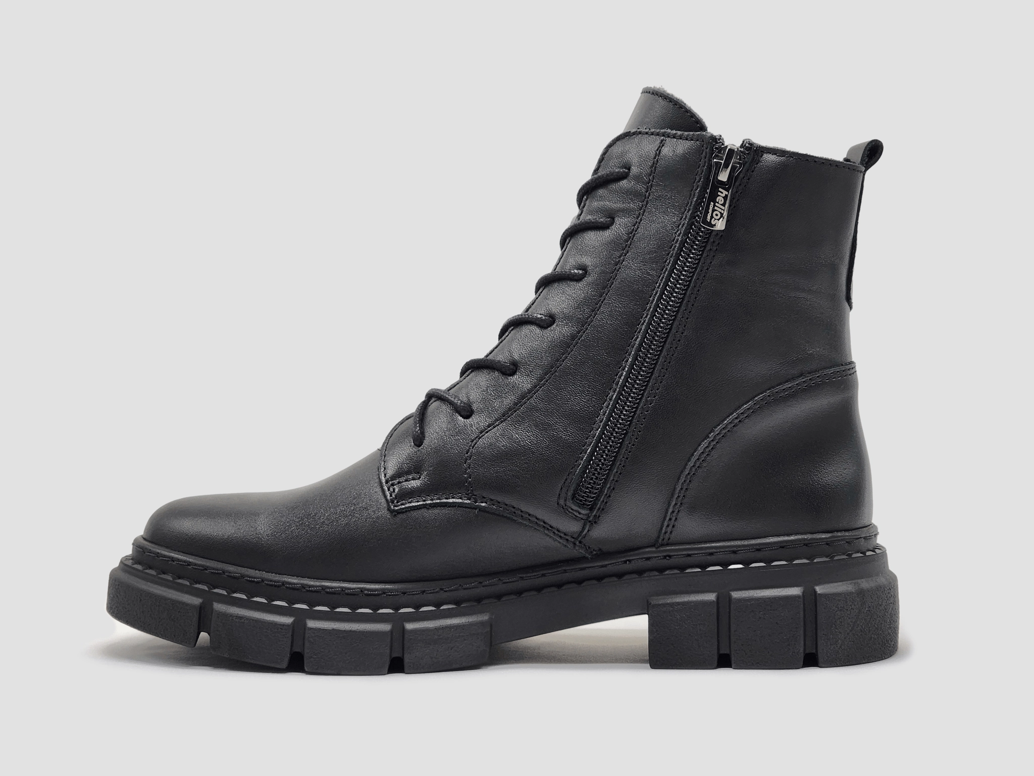 Women's Helios Hebe Fur-Lined Zip-Up Leather Boots - Black sports Insulated Trail Exploration