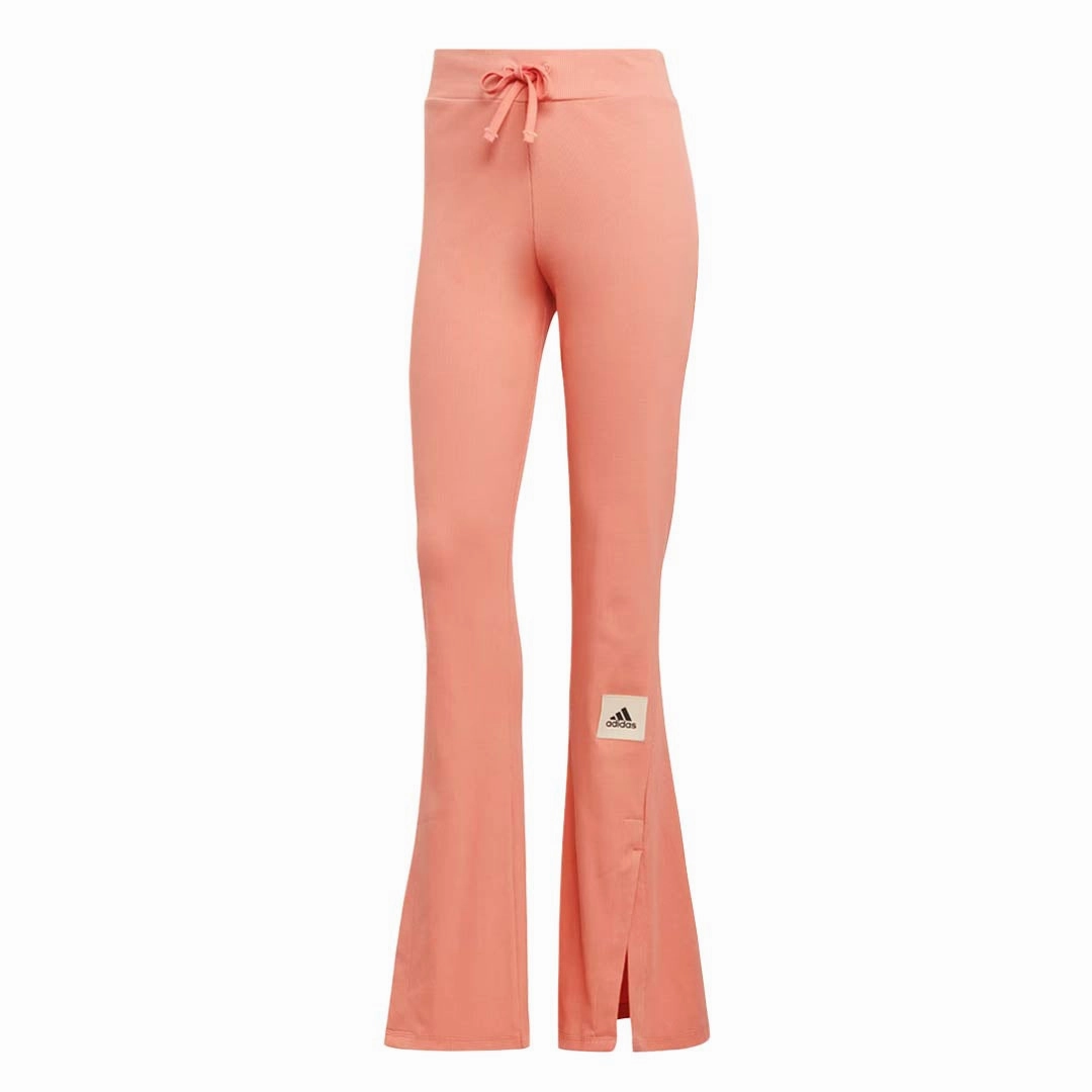 adidas - Women's Lounge Ribbed Flared-Leg Pant (IJ8452) Stretch Support Warm Layer