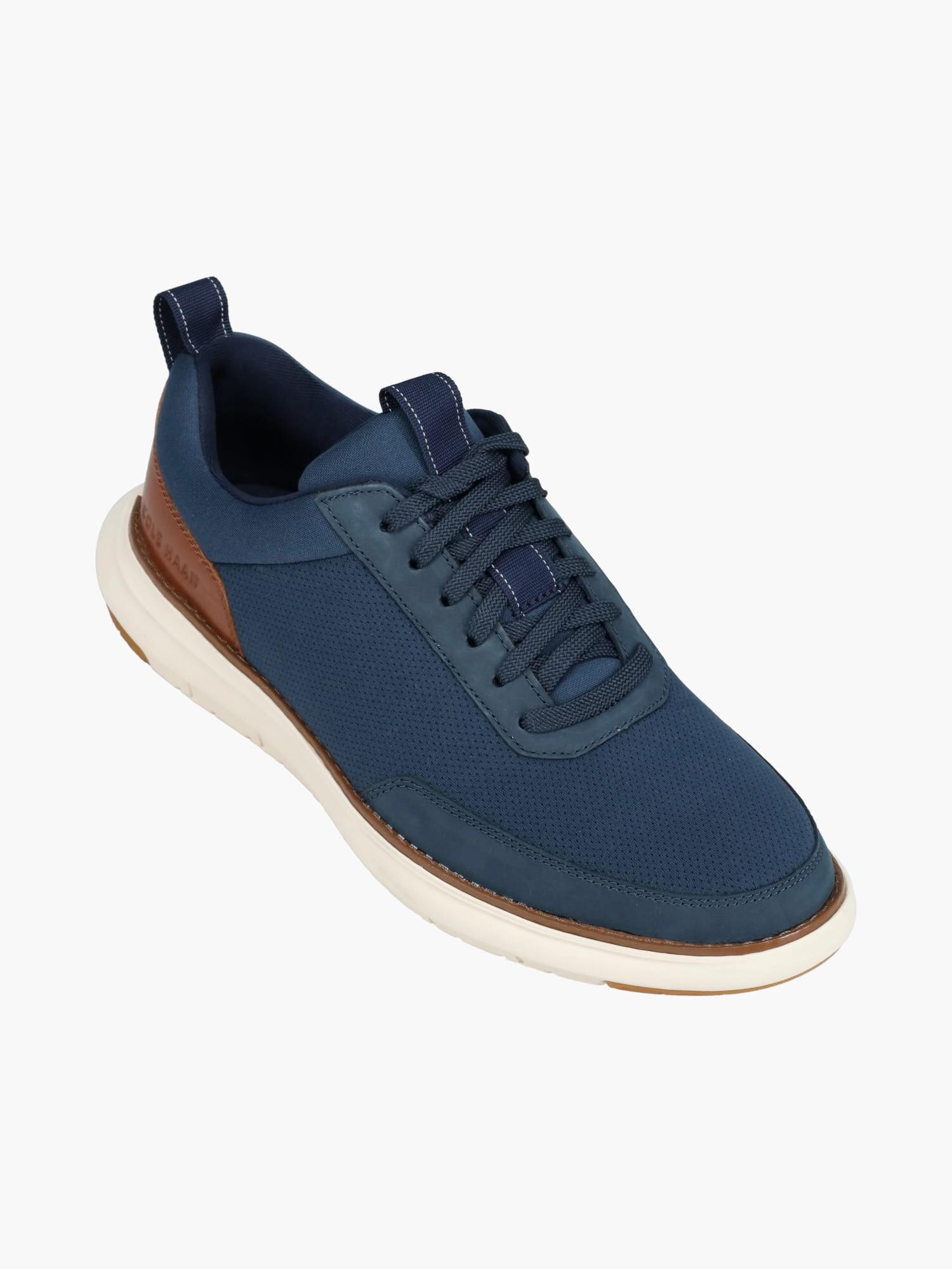 Sneaker Deals Ergonomic form Grand Remix Sneaker Navy Tan leather