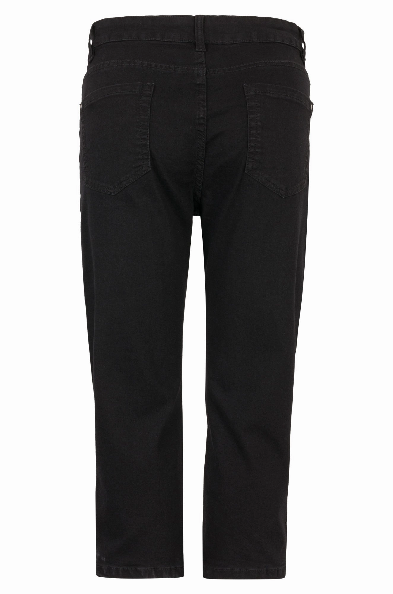 Twin Lakes Denim Mid Calf Jeans | Black | 6504A1 Couple Look Office Wear