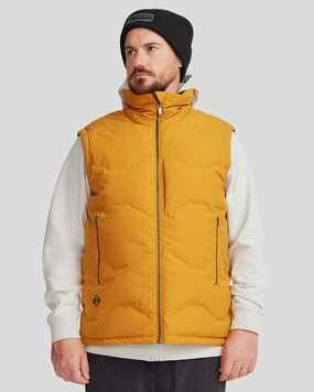 Men's Frisco X Down Vest - Golden Oak Compact Storage Eco Friendly Material