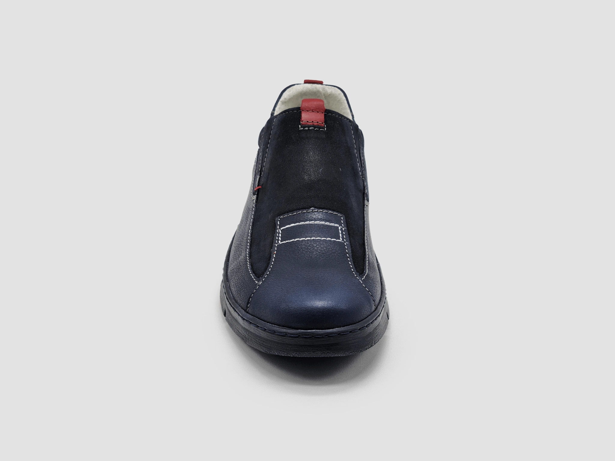 All Matching Men's Everyday Slip-On Leather Shoes - Navy