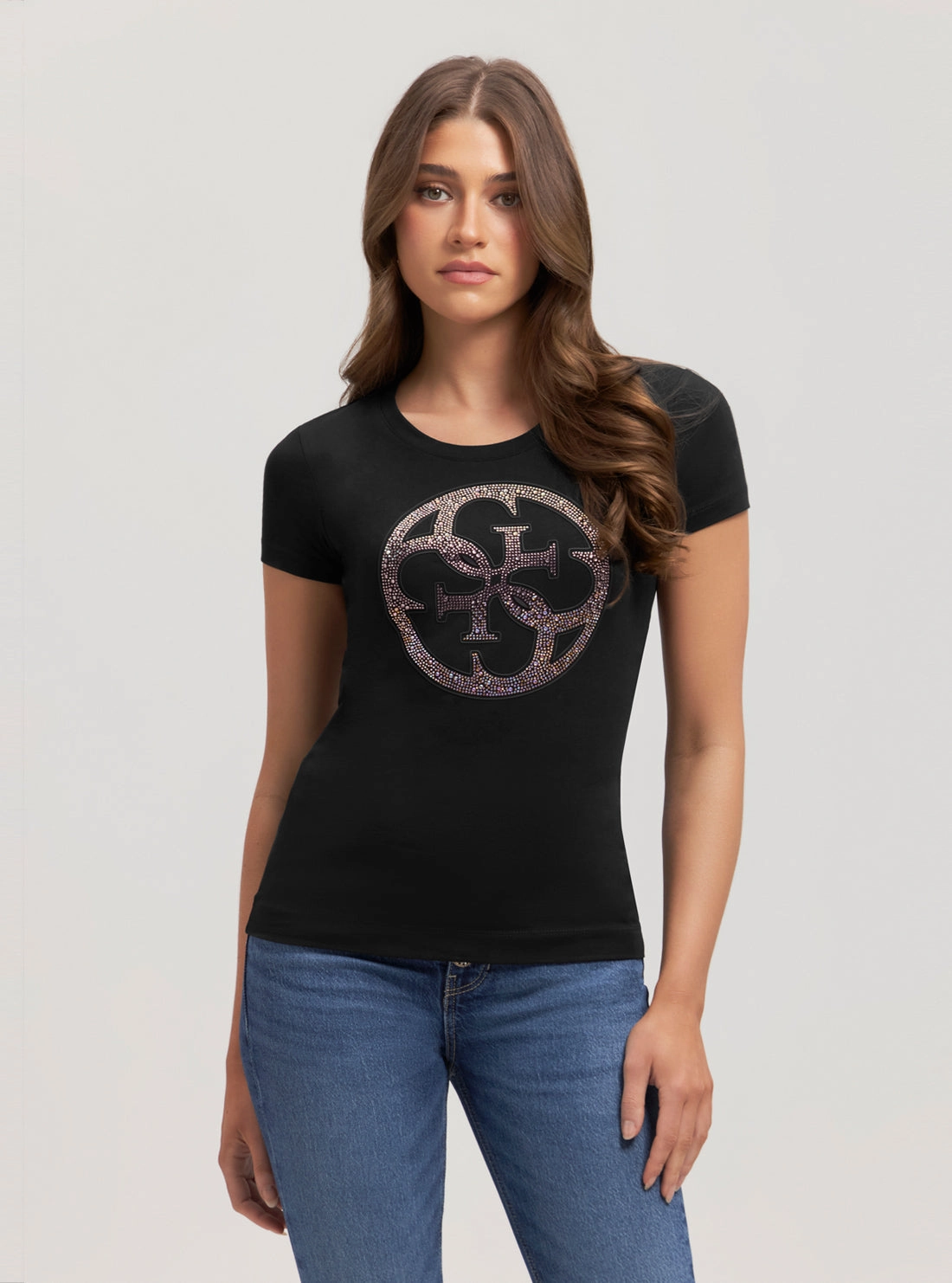 Adjustable Hemline Formal top Eco Black 4G Logo T-Shirt