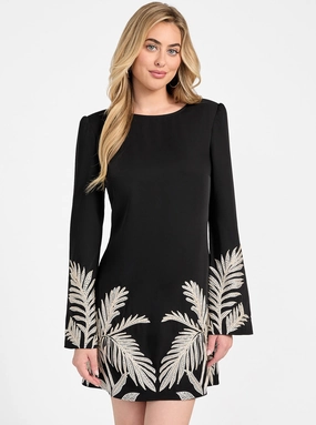 Capsule-Wardrobe Timeless Look Eco Black Angele Placed Mini Dress