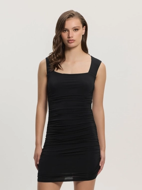 Sleek Volume Eco Black Nathaly Mini Dress