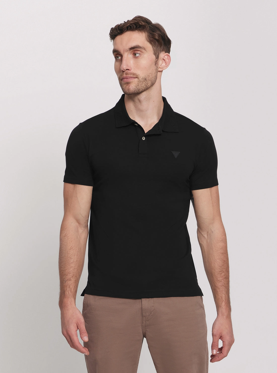 TwoToneEffect RubberizedGrip Eco Black Nolan Polo T-Shirt