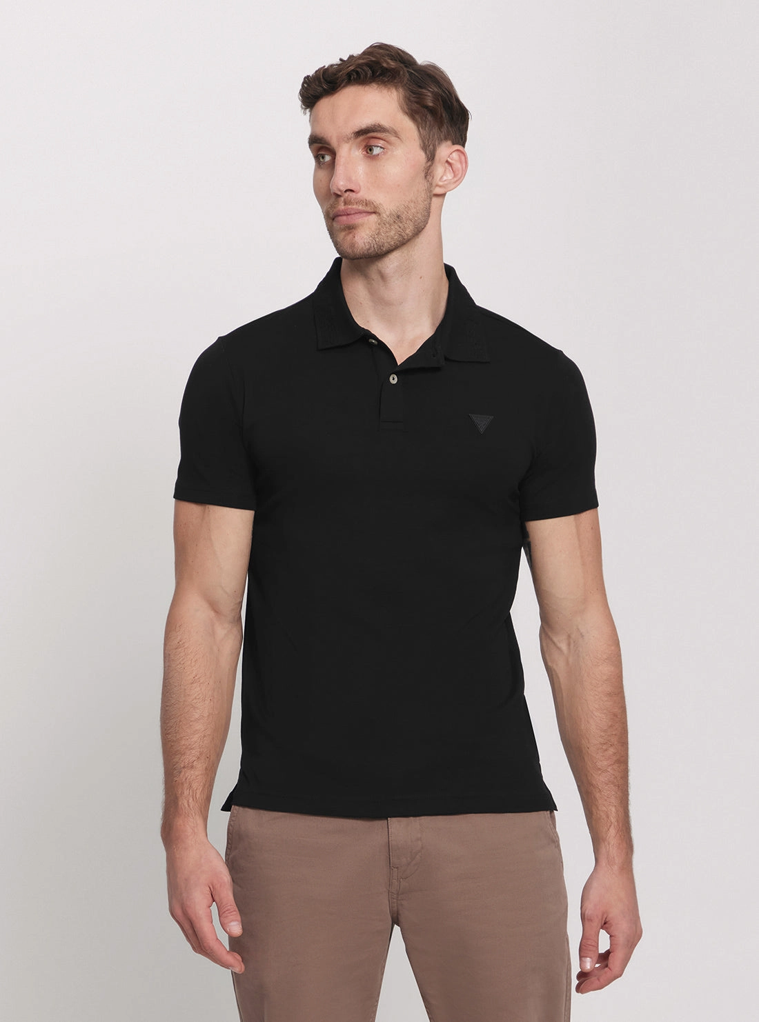 Eco Black Nolan Polo T-Shirt Wrinkle Resistant Finish TaglessComfort