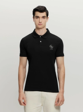 Eco Black Nolan Polo T-Shirt Fun Design Non Irritating Seam Finish