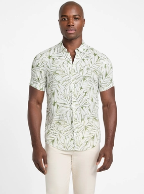 Eco Green Rayon Oil Palm Shirt Comfy Design Classic Fit