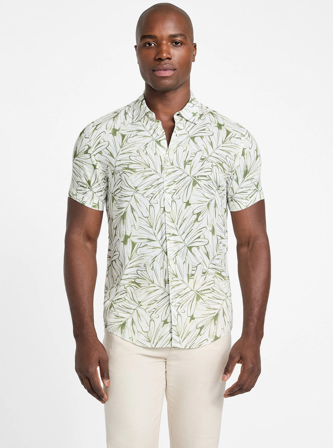 Eco Green Rayon Oil Palm Shirt Fashion staples Comfortable Layer