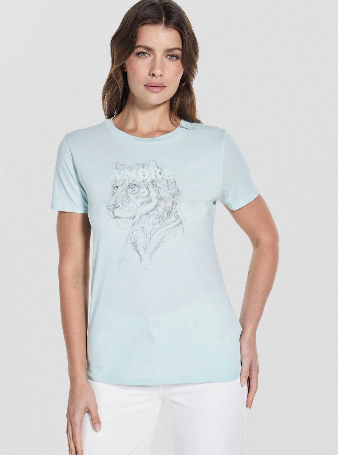 Quick Dry Tech Unstructured Silhouette Eco Green Sketch Face Easy T-Shirt