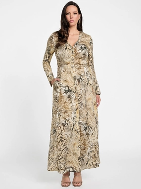 Breathable Feel Happy Soul Eco Marciano Skin Print Giselle Maxi Dress