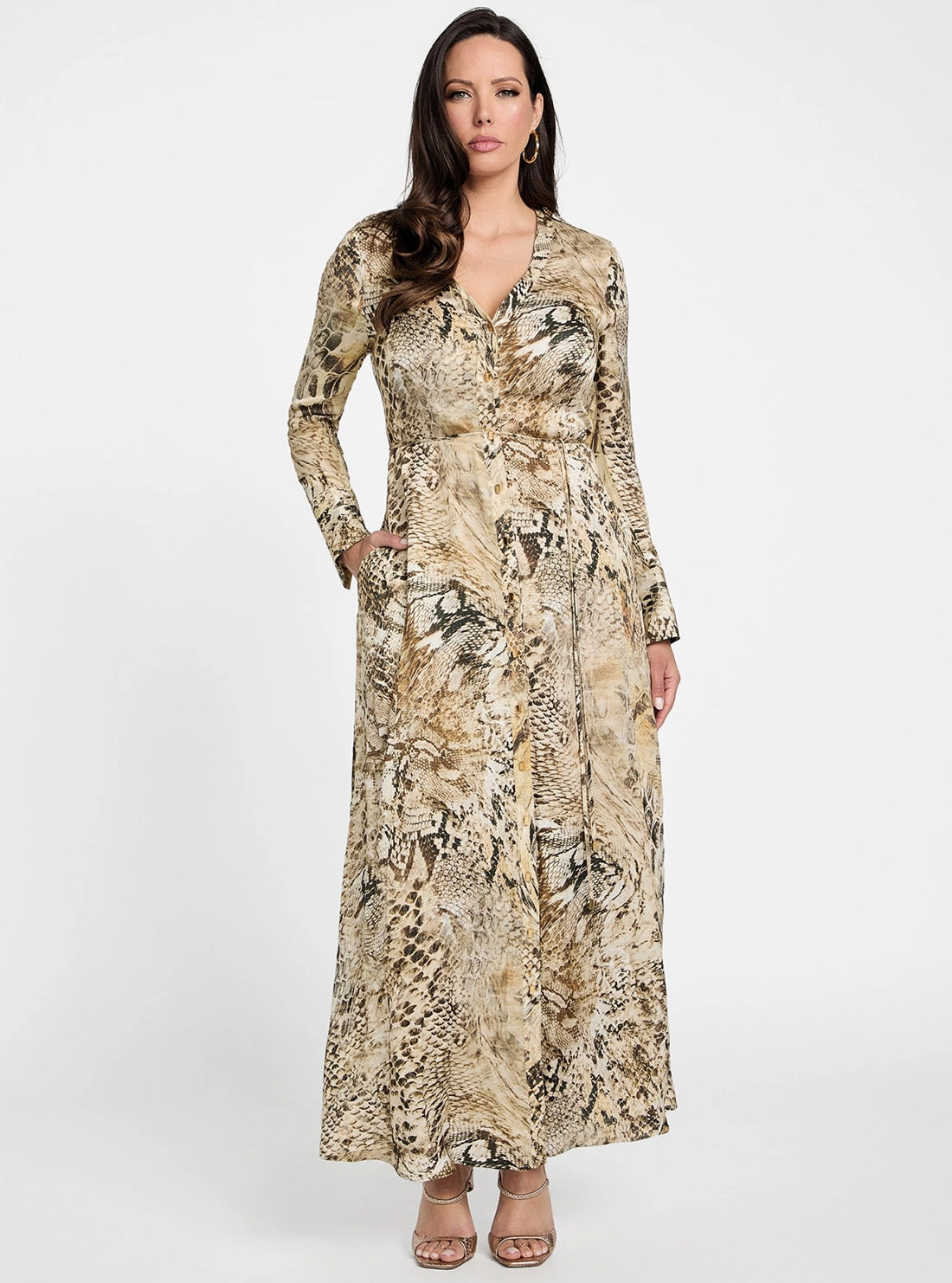 Eco Marciano Skin Print Giselle Maxi Dress animal-print