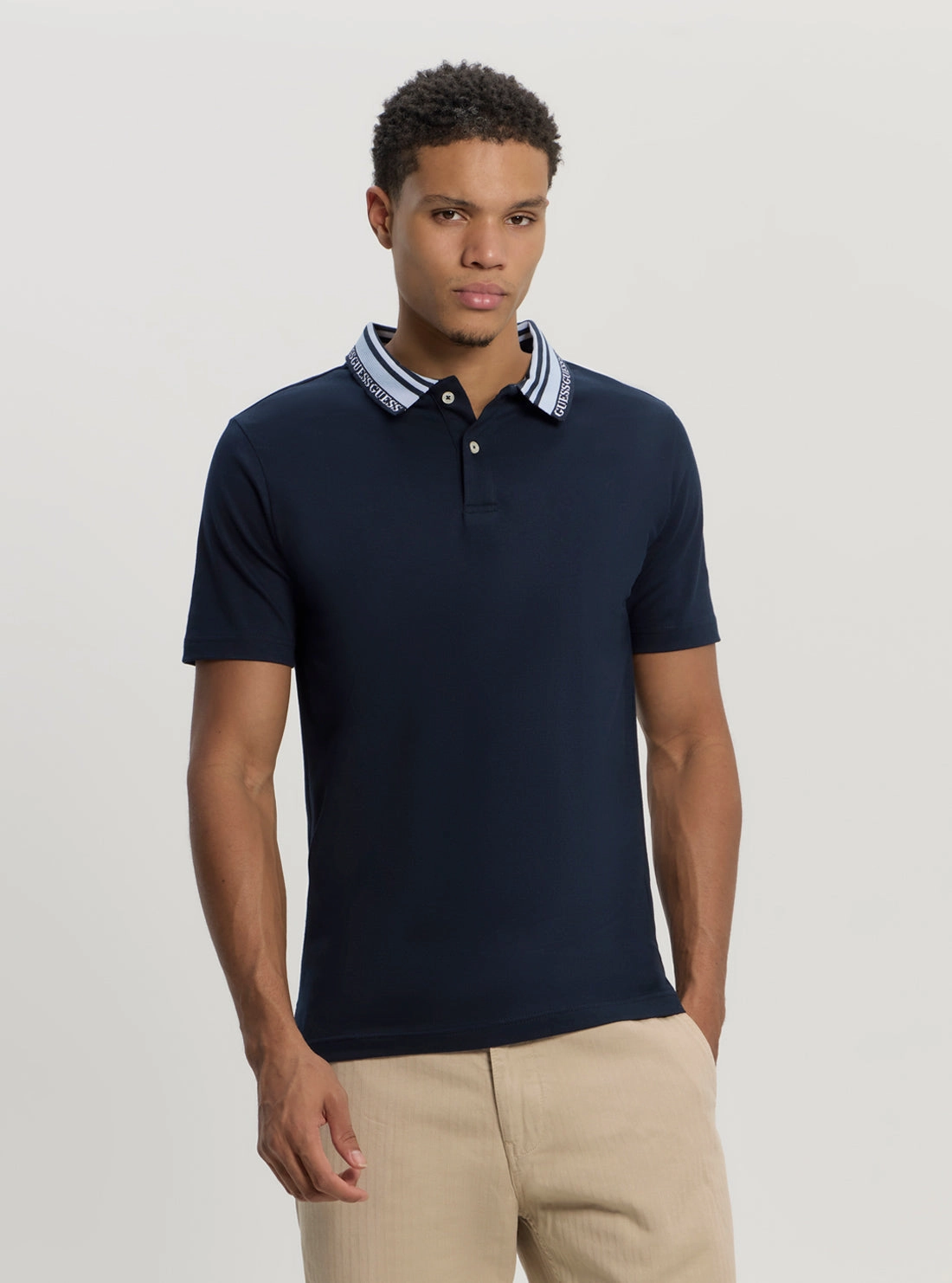 Eco Navy Lyle Polo T-Shirt Fleece Pullover