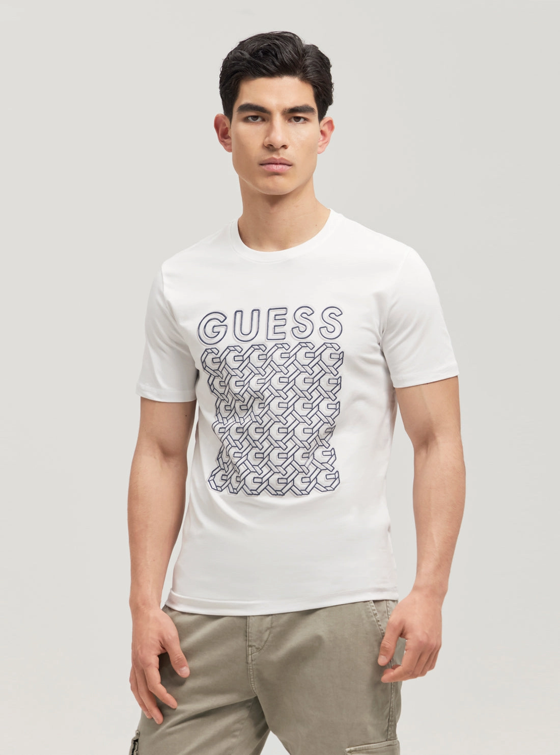Printed top Eco White Logo Chain T-Shirt