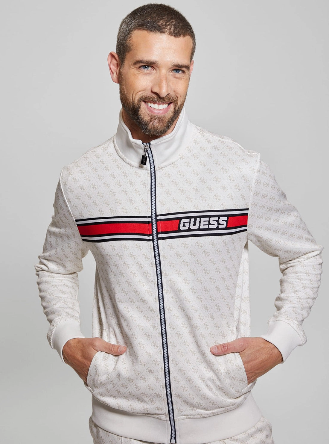 Eco White Logo Korbin Active Jacket No Static ExpandableSideGussets