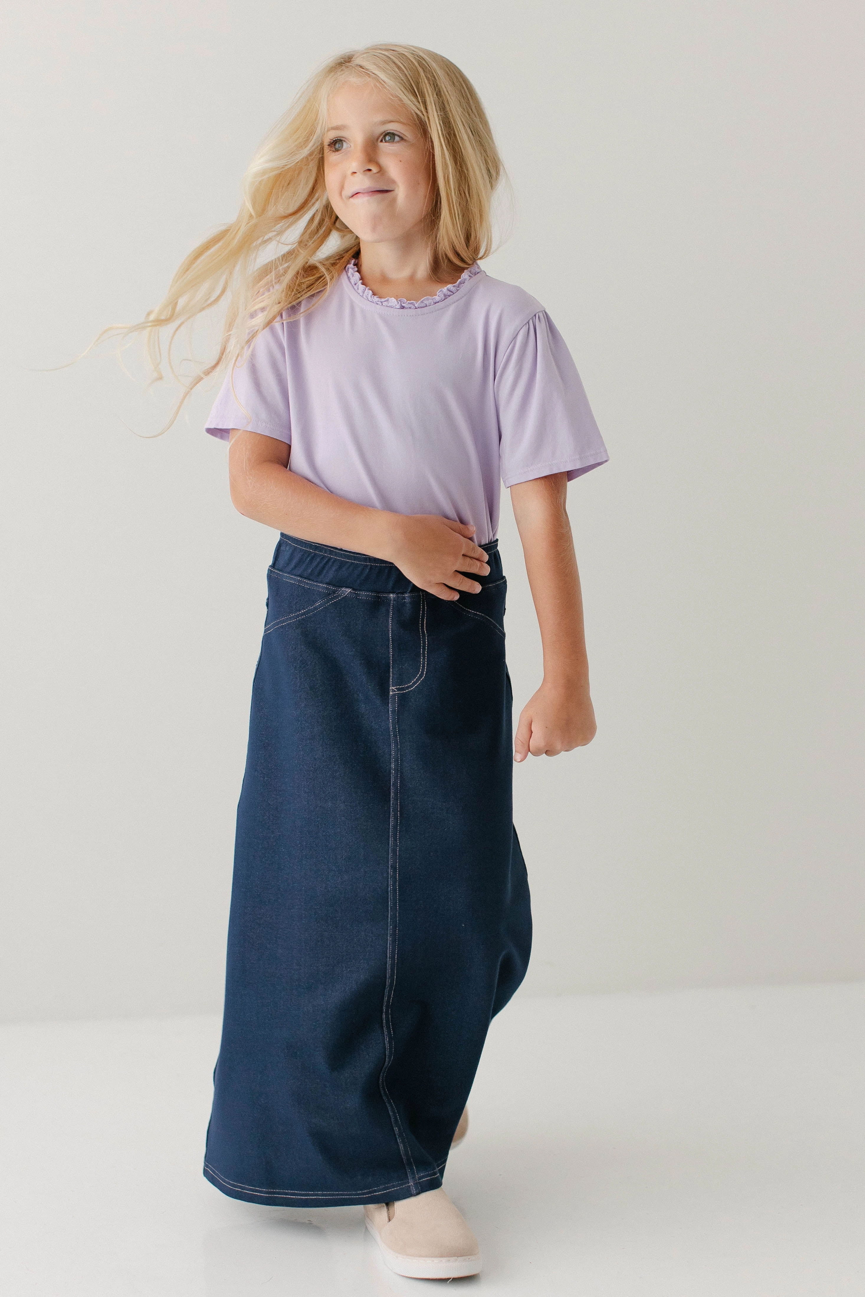 'Caroline' Girl Knit Maxi Skirt Performance Outfit