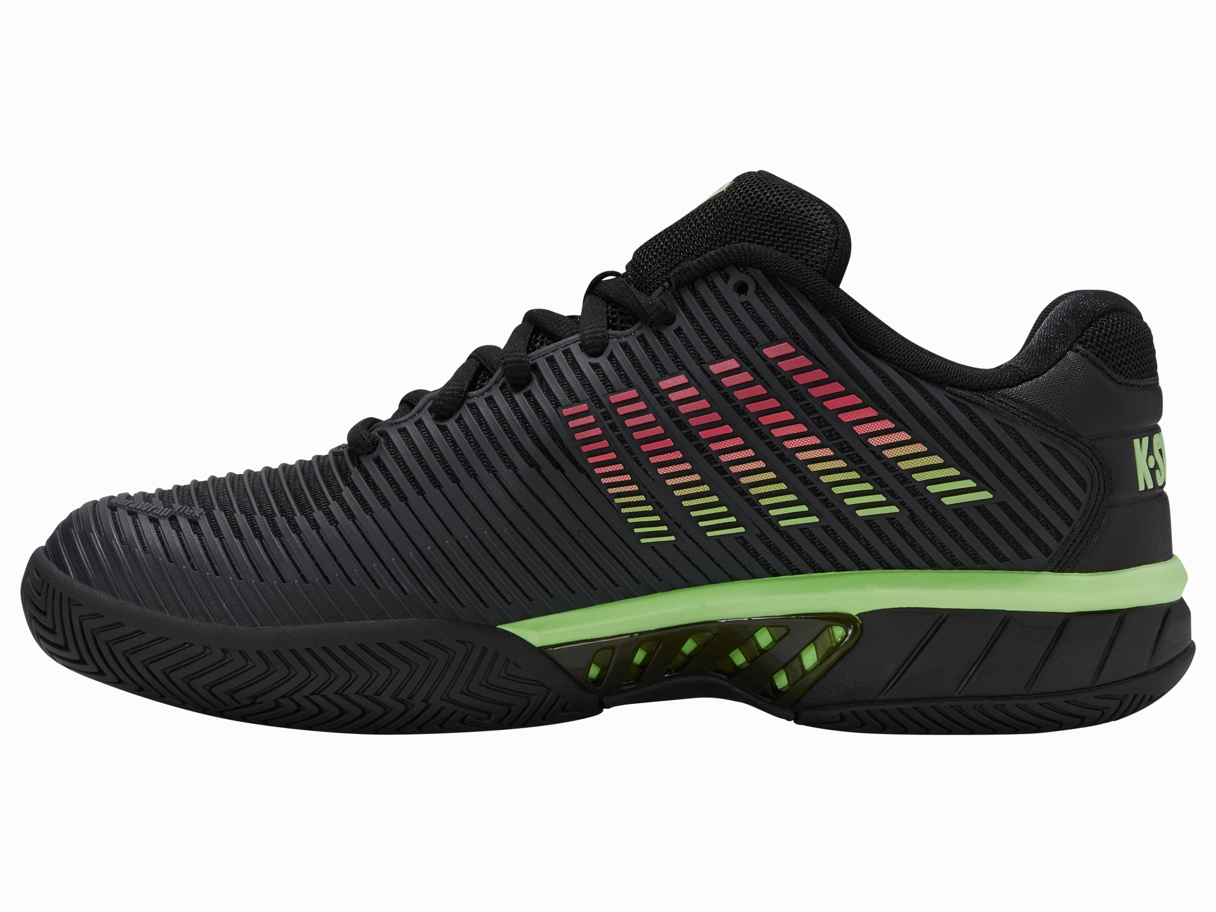 06613-011-M | HYPERCOURT EXPRESS 2 | BLACK/SOFT NEON GREEN/NEON LAVA Hyperelastic Response