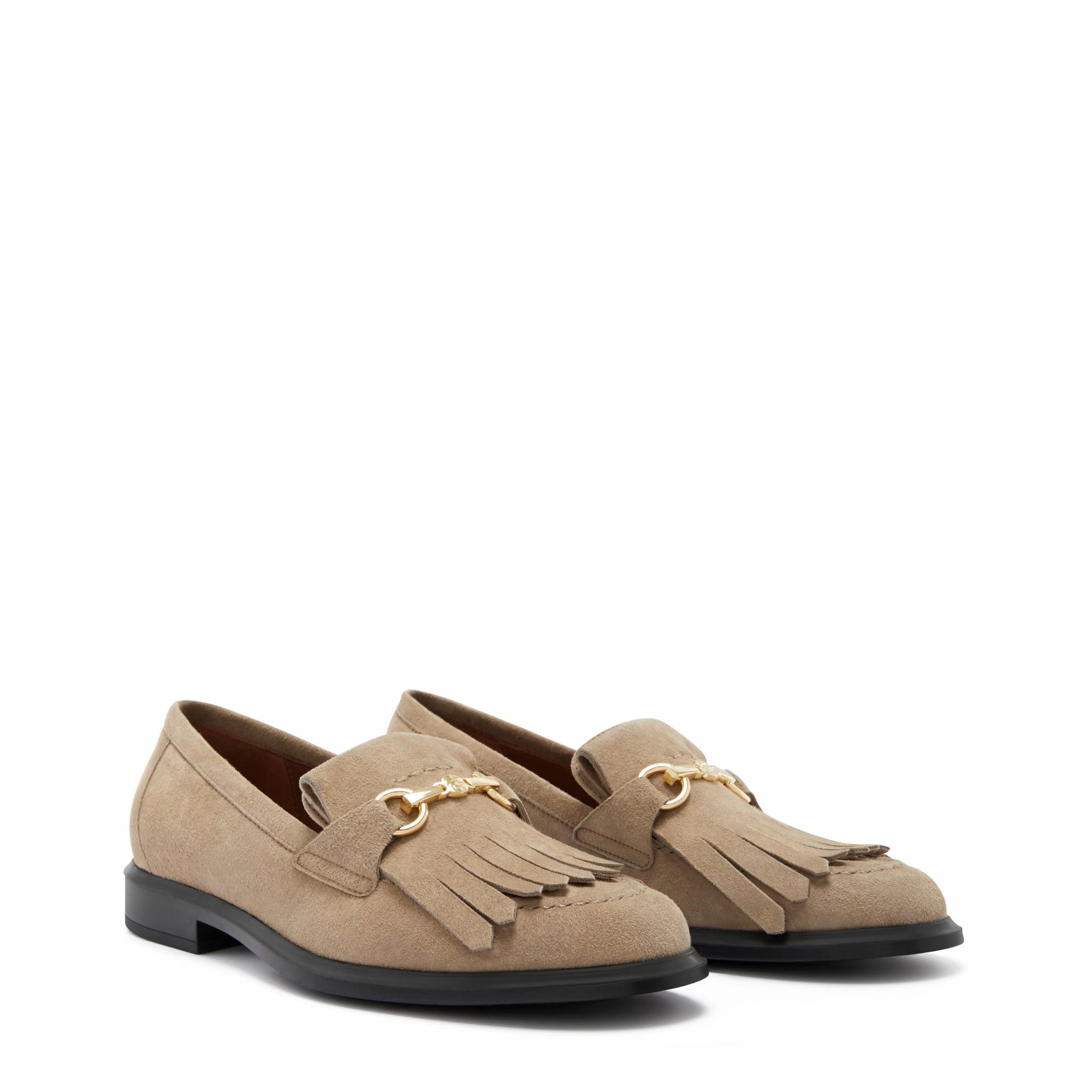 Full Leather Vend?me Lave taupe suede loafers
