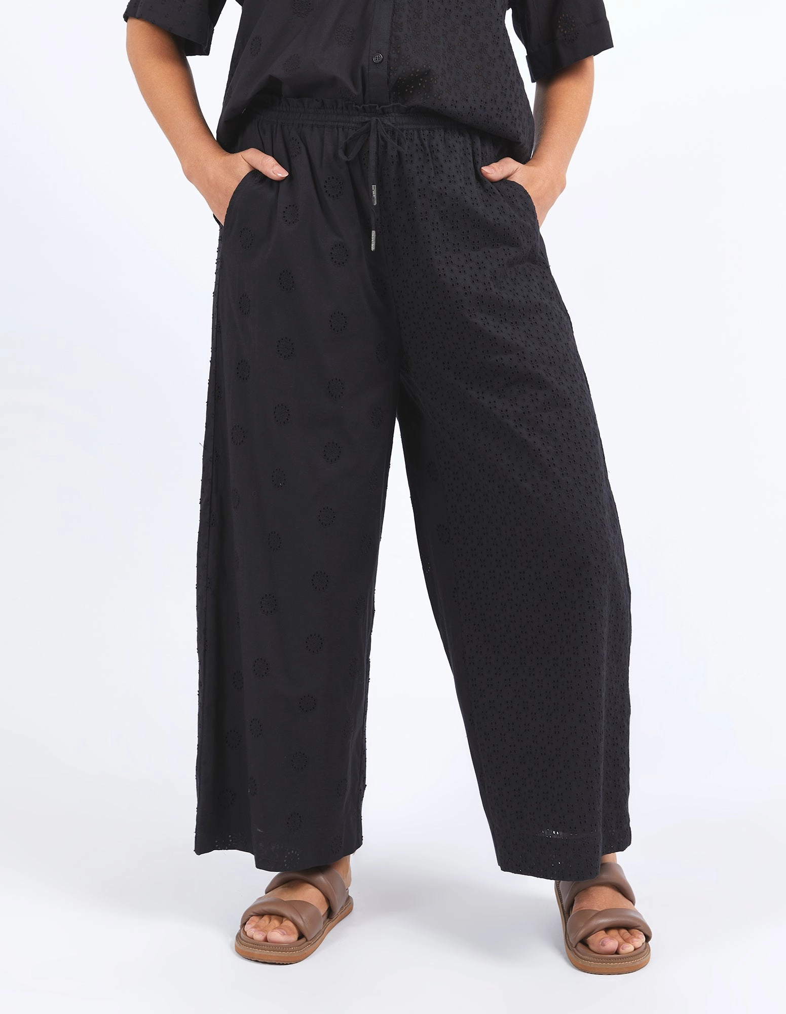 Elm Clementine Pant Black Home Lounge Fade Resistant Quick stretch