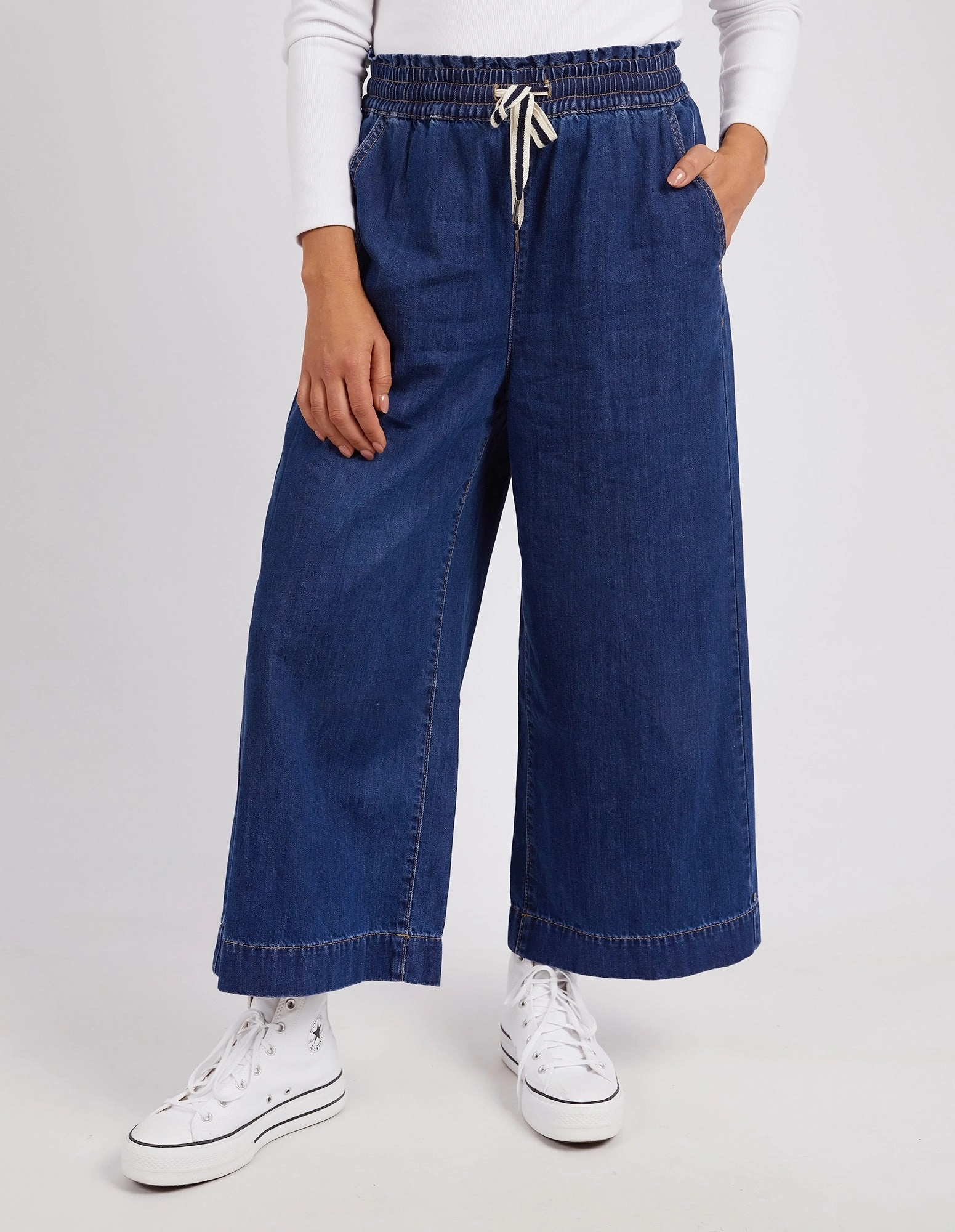 quick dry Elm Greta Wide Leg Pant Dark Blue