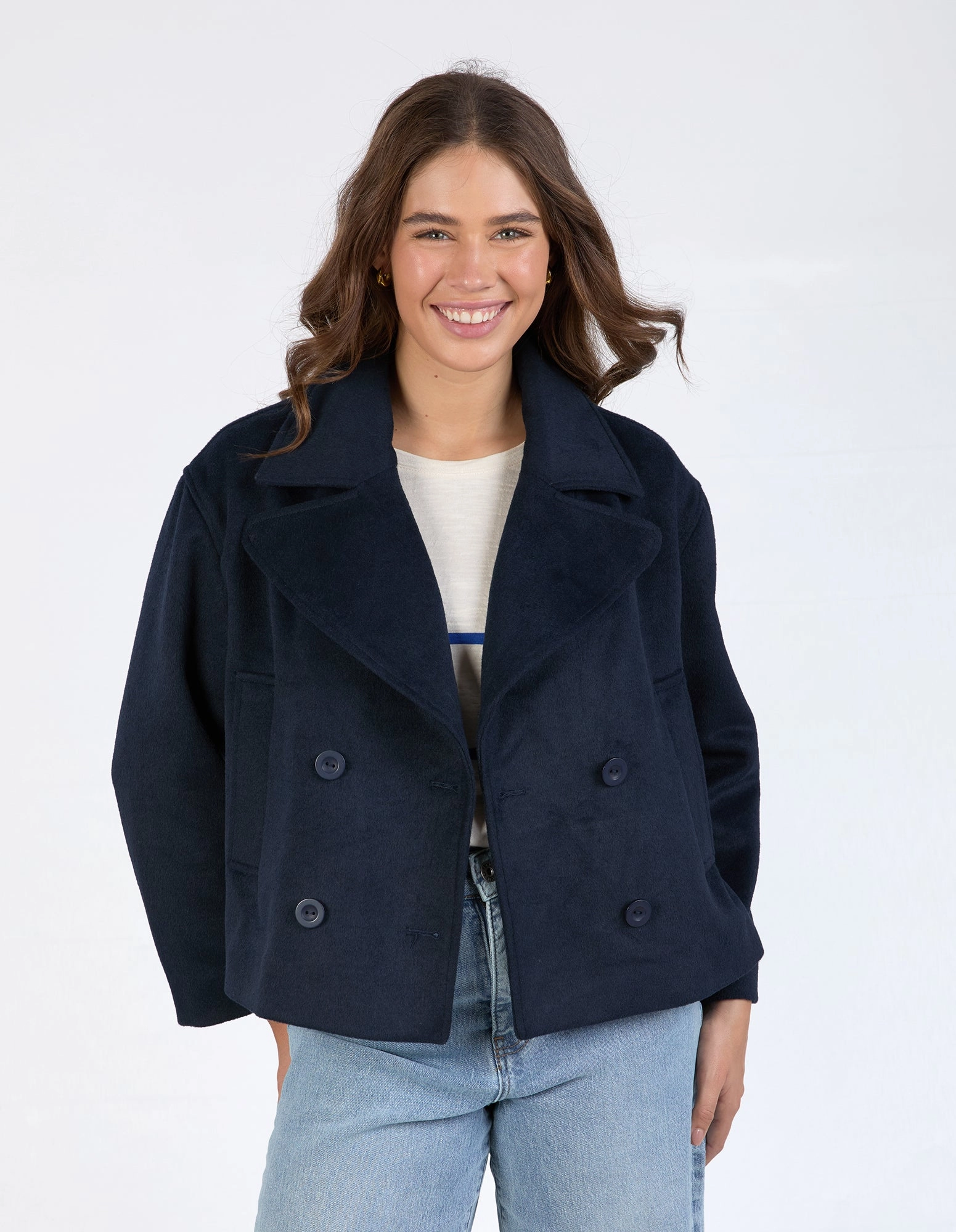 Layered construction Elm Harley Peacoat Dark Sapphire