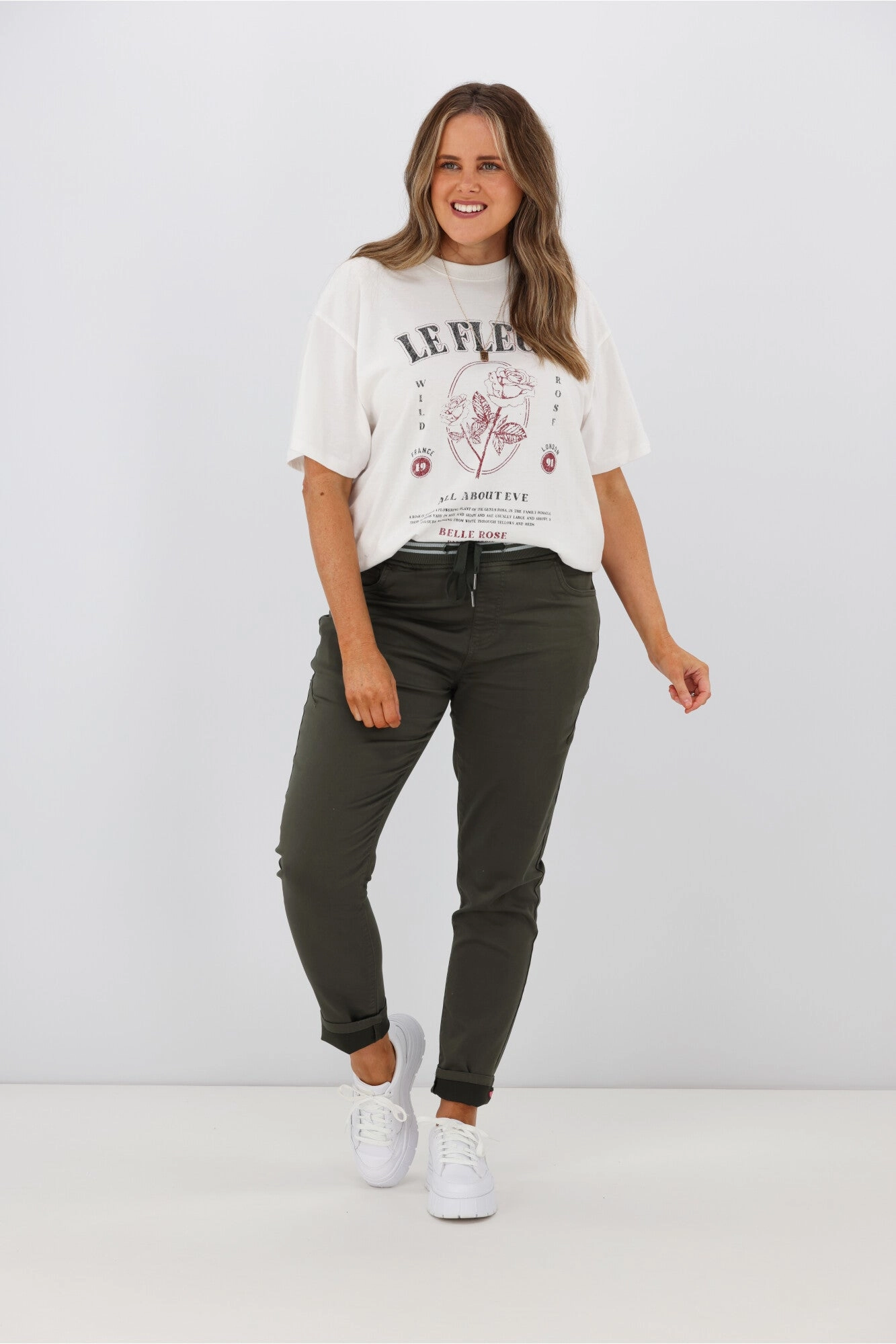 Cozy Layers Slimming Comfort Elm Margo Jogger Khaki