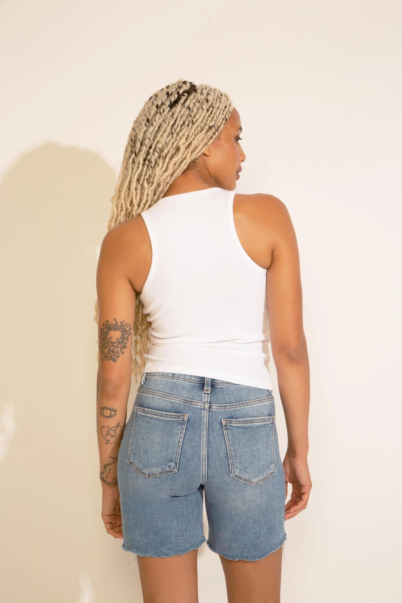 Anti Fade Technology EMBROIDERED CHERRY SCOOP NECK TANK TOP