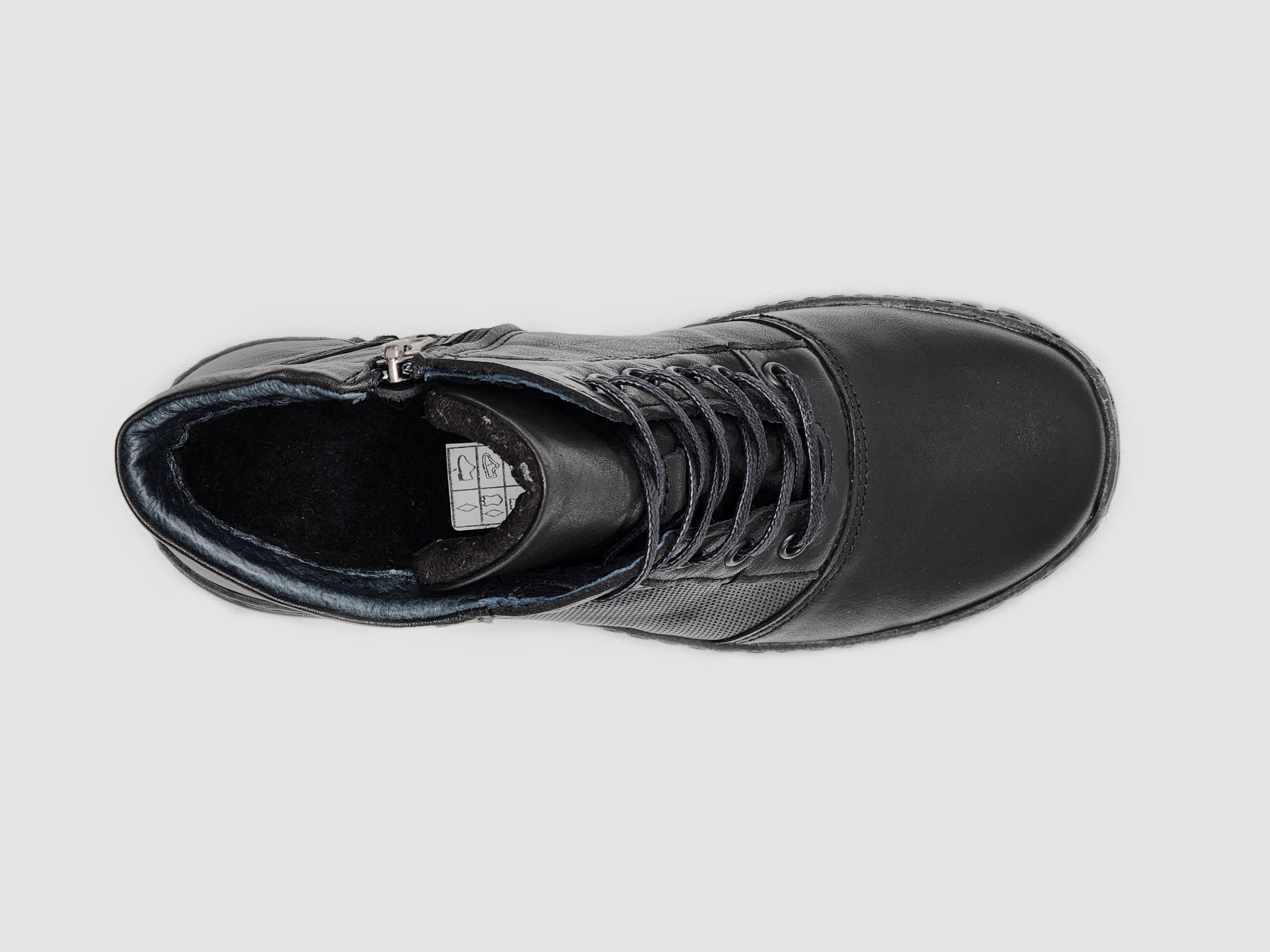 Cushioned heel Dance Edge Women's Everyday Insulated Zip-Up Leather Boots - Black