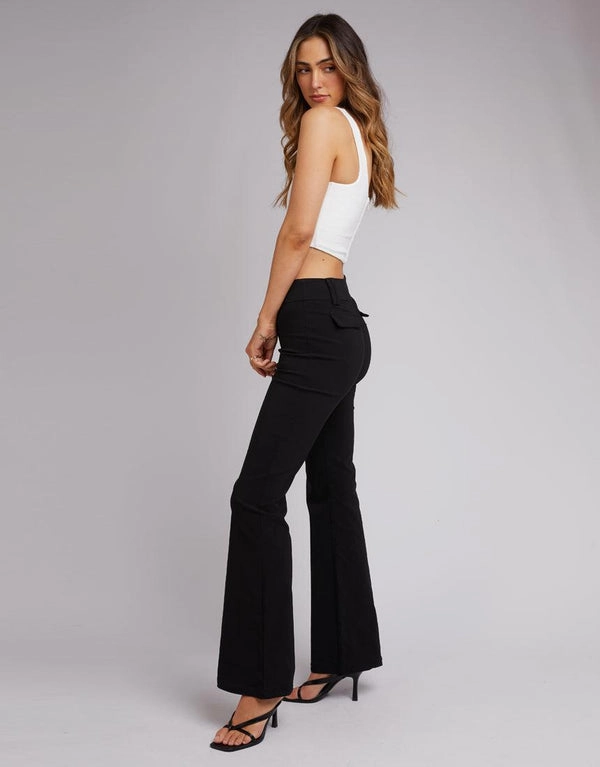 Jorge Mia Pant Black Layered Panel Design