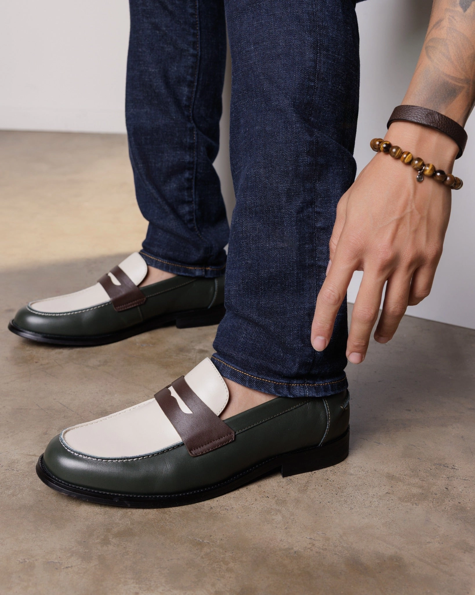 Easy Transitions Prestige Shade Gaio Brw Beige Grn soft cal leather