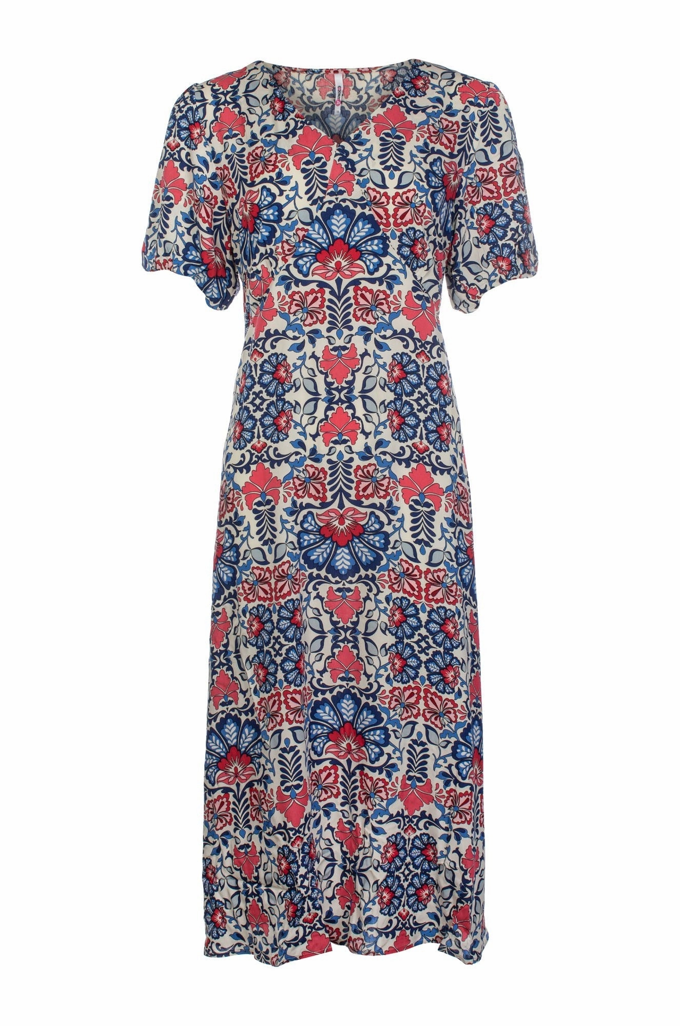 Love Blend Layer Base Maxi Dress | Blue Coral Vine | 3326C1