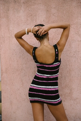 Freida Knit Mini Dress Trend Appeal Flower Grace