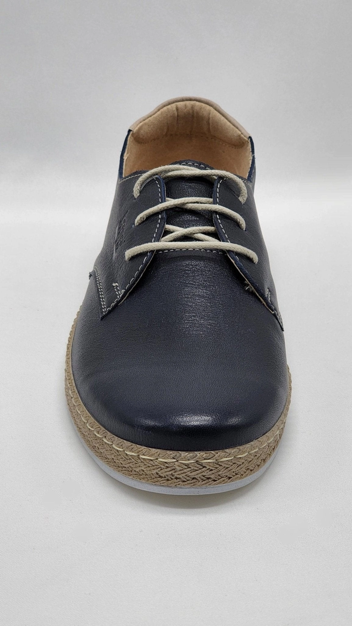 Walk Support Cliff Hike Women's Lifestyle Navy Leather Sneakers - Navy