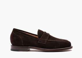 Soft Tone Water Resistant Clara Penny Loafer Espresso Suede