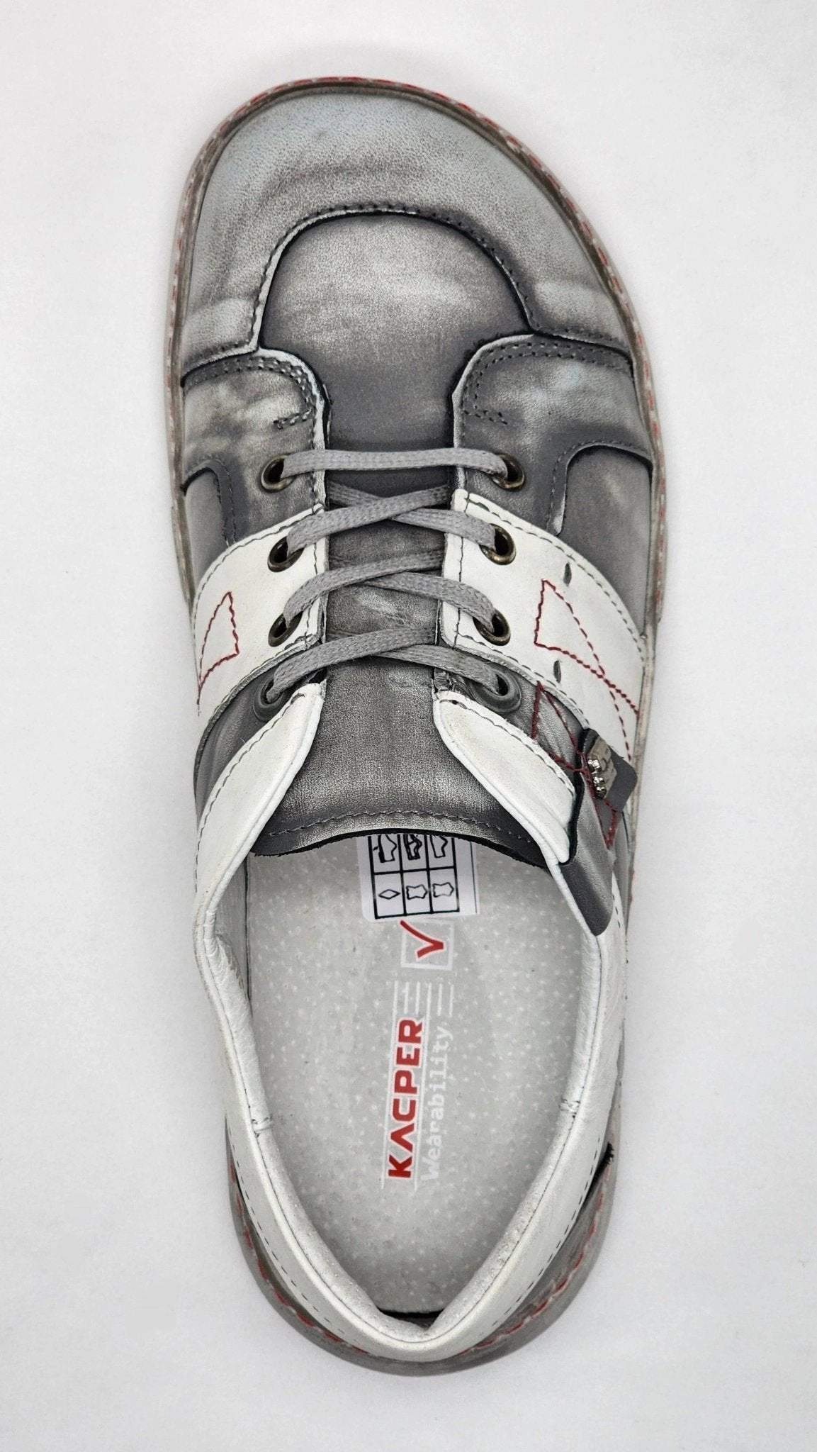 Soft Arch Women's Original Grey and White Leather Shoes