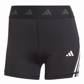 adidas - Women's Techfit Hyperglam 3 Inch Shorts (HY5894) Fashionable Waist Noise Reduciting Fabric