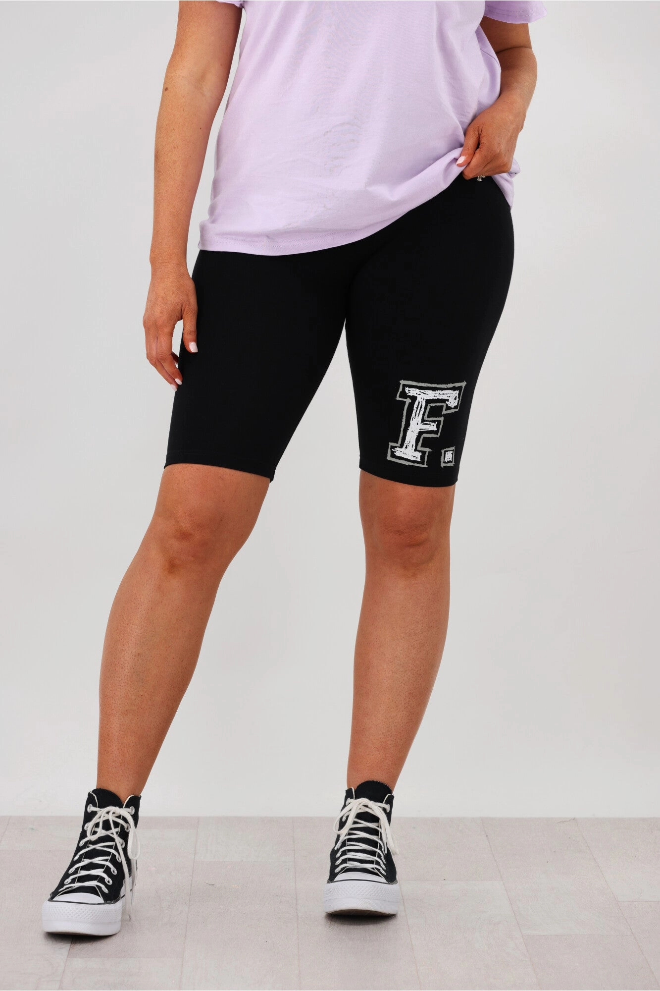 Federation Here Bike Short Big F Black mesh ventilation