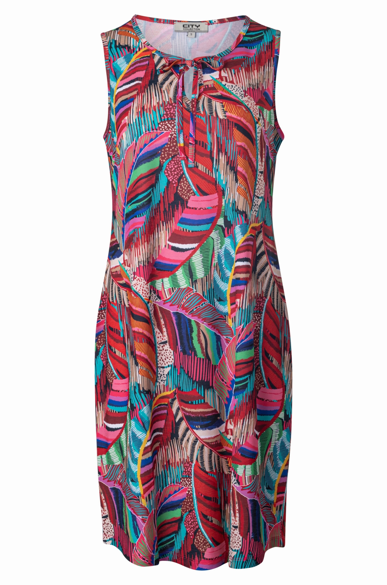 Slimming Shape Coral Soft Fine Slinky Dress | MULTI FEATHERS | 7434A1