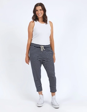 Smart Comfort Elm Brunch Pant Navy & White Stripe
