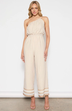 Style State Geo Print Jumpsuit White Tummy Control Trend Seeker Ultra Light