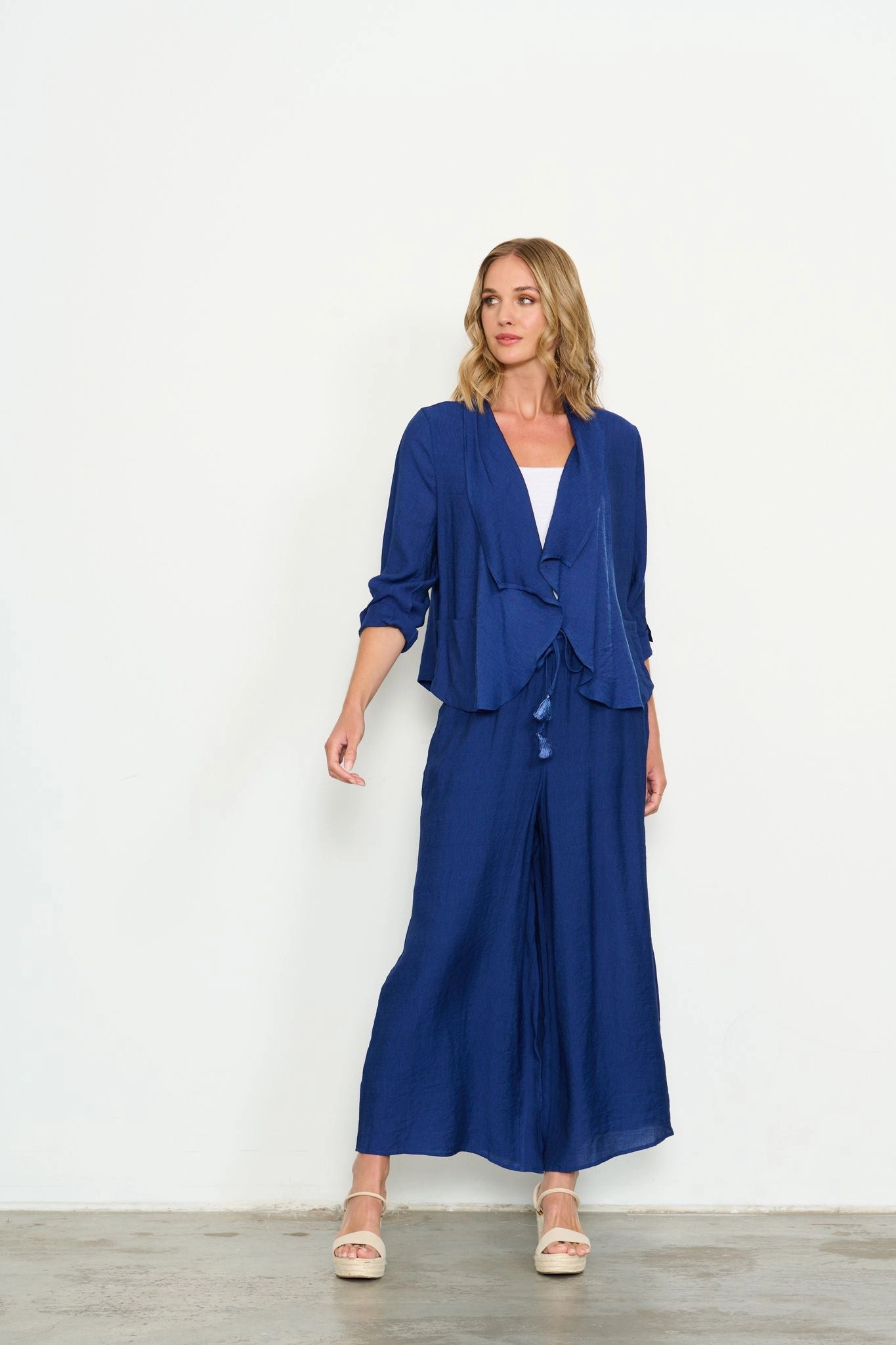 Eco Friendly Dyeing High Waist Holmes and Fallon - HF2401 Wide Leg Pant