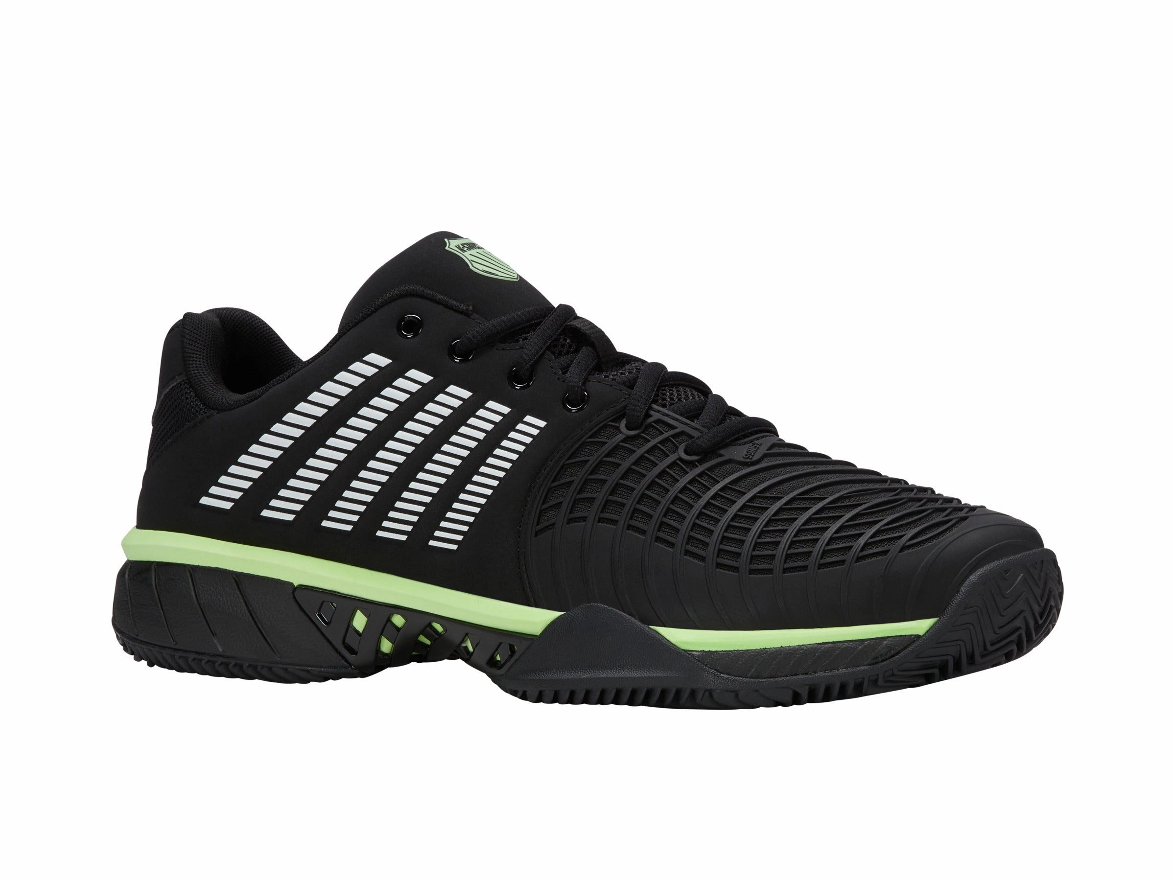 08563-033-M | EXPRESS LIGHT 3 CLAY | BLACK/SOFT NEON GREEN Anti Pressure Insole Tensile Lacing