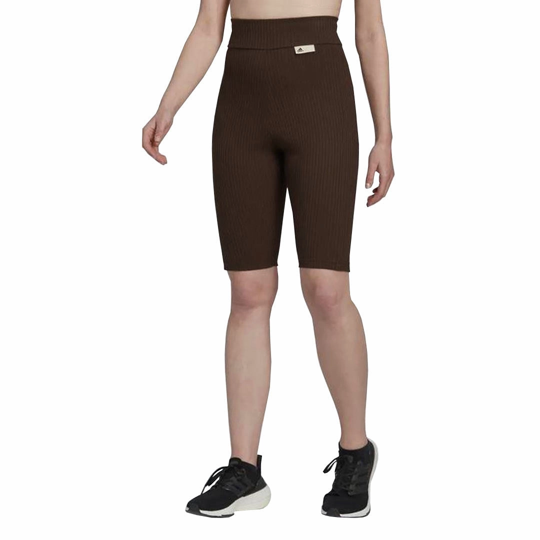 adidas - Women's Studio Lounge Ribbed Shorts (HN0682) Outdoor Flex