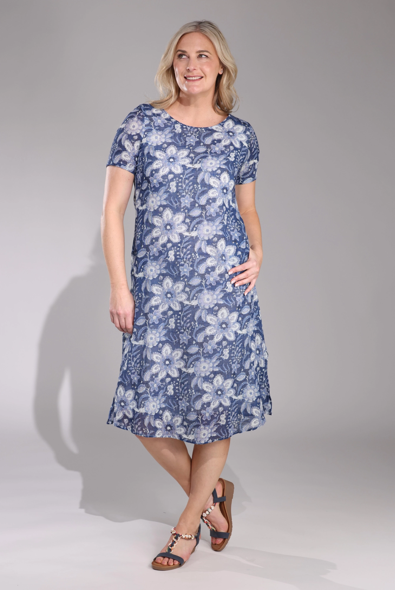 Floral Summer Dress | Blue Sky Garden | 6274C1 Movement Friendly