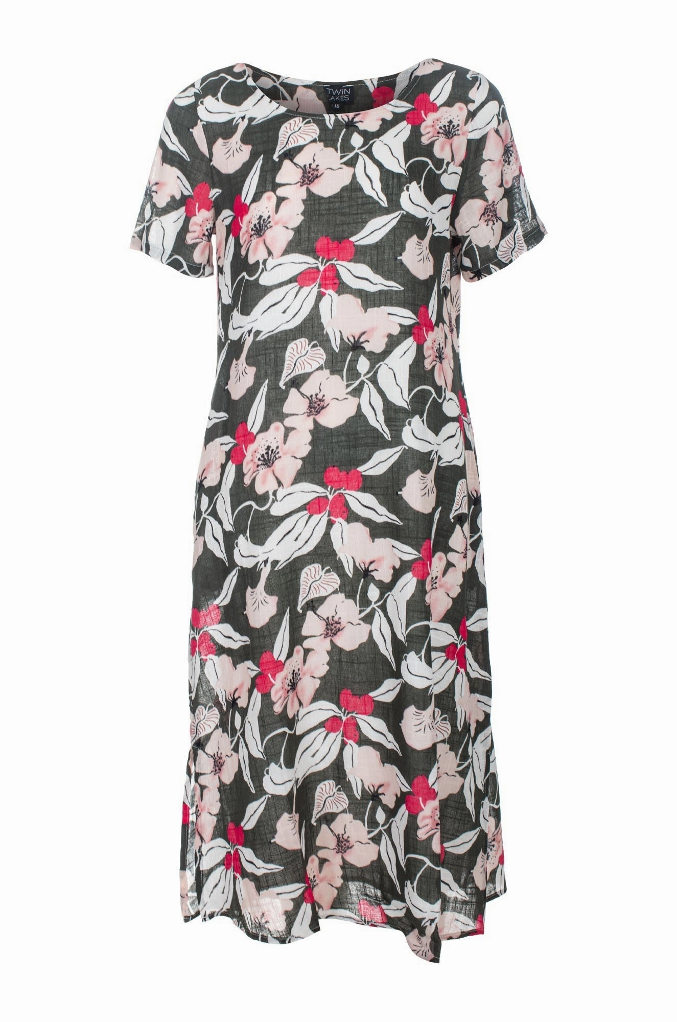 Floral Summer Dress | Olive Berry Leaf | 6274C1 Classic Touch